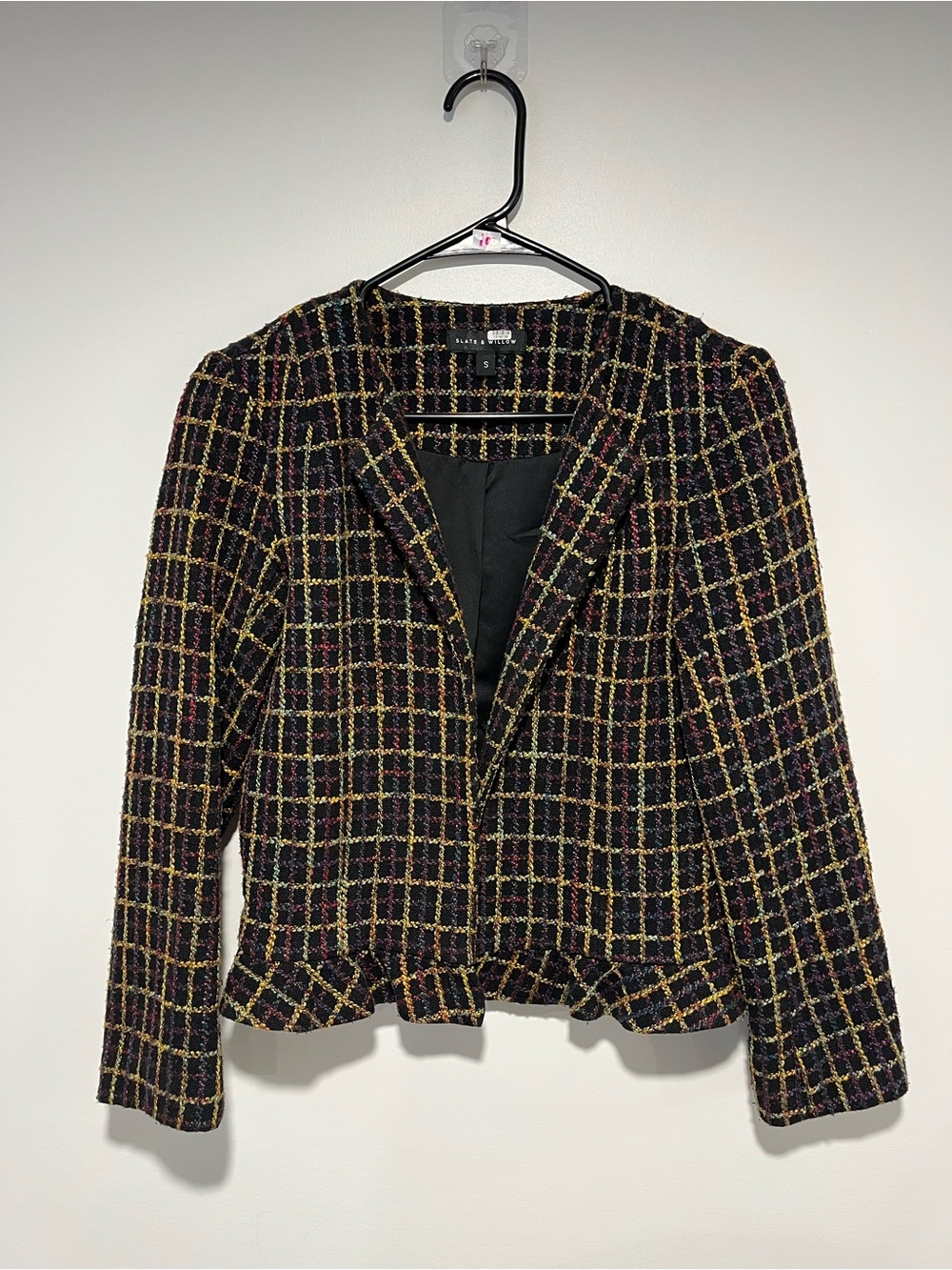 Womens Multi-Color Tweed Jacket - Picture 4 of 9